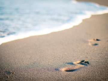 Footprint in sand