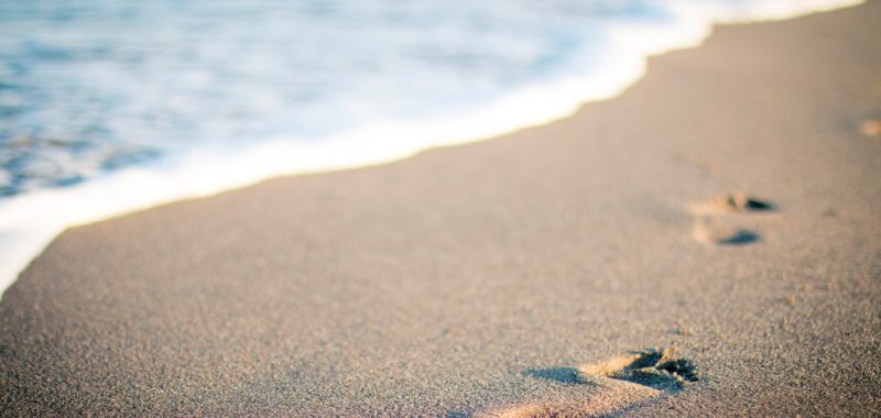 Footprint in sand